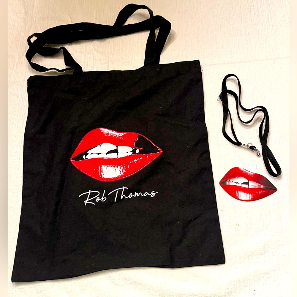 Rob Thomas Chip Tooth Smile 2019 Tour Tote Bag & Lanyard Bundle